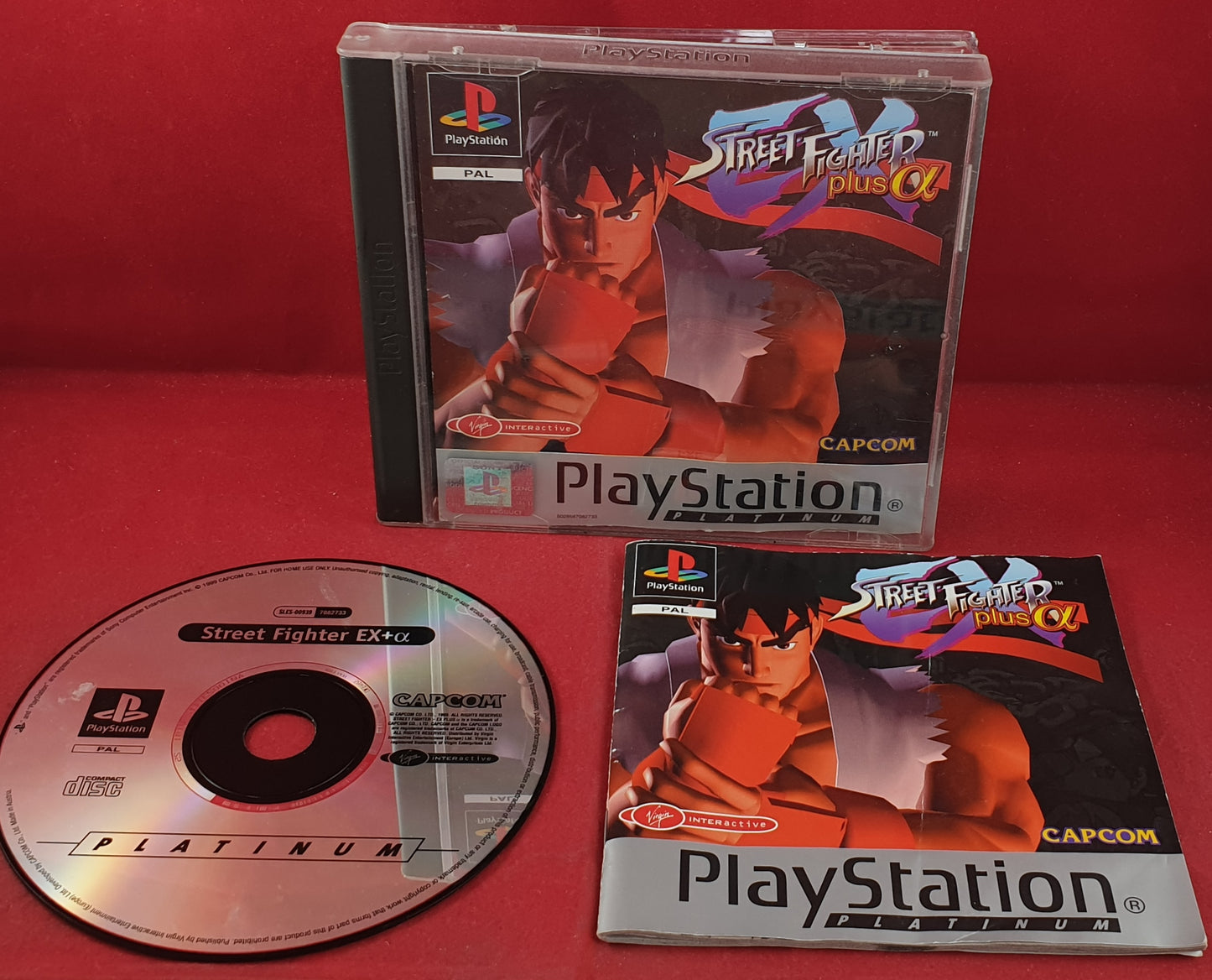 Street Fighter EX Plus a Platinum Sony Playstation 1 (PS1) RARE Game