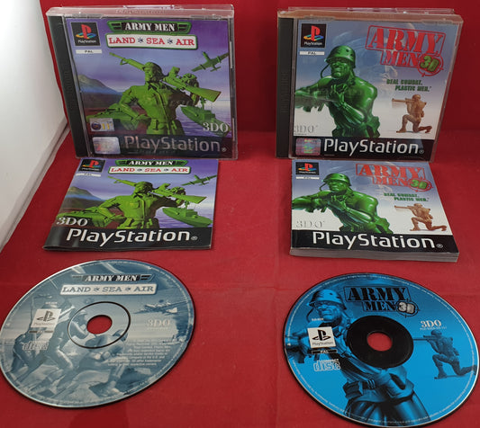 Army Men 3D & Land, Sea, Air Sony Playstation 1 (PS1) Game Bundle