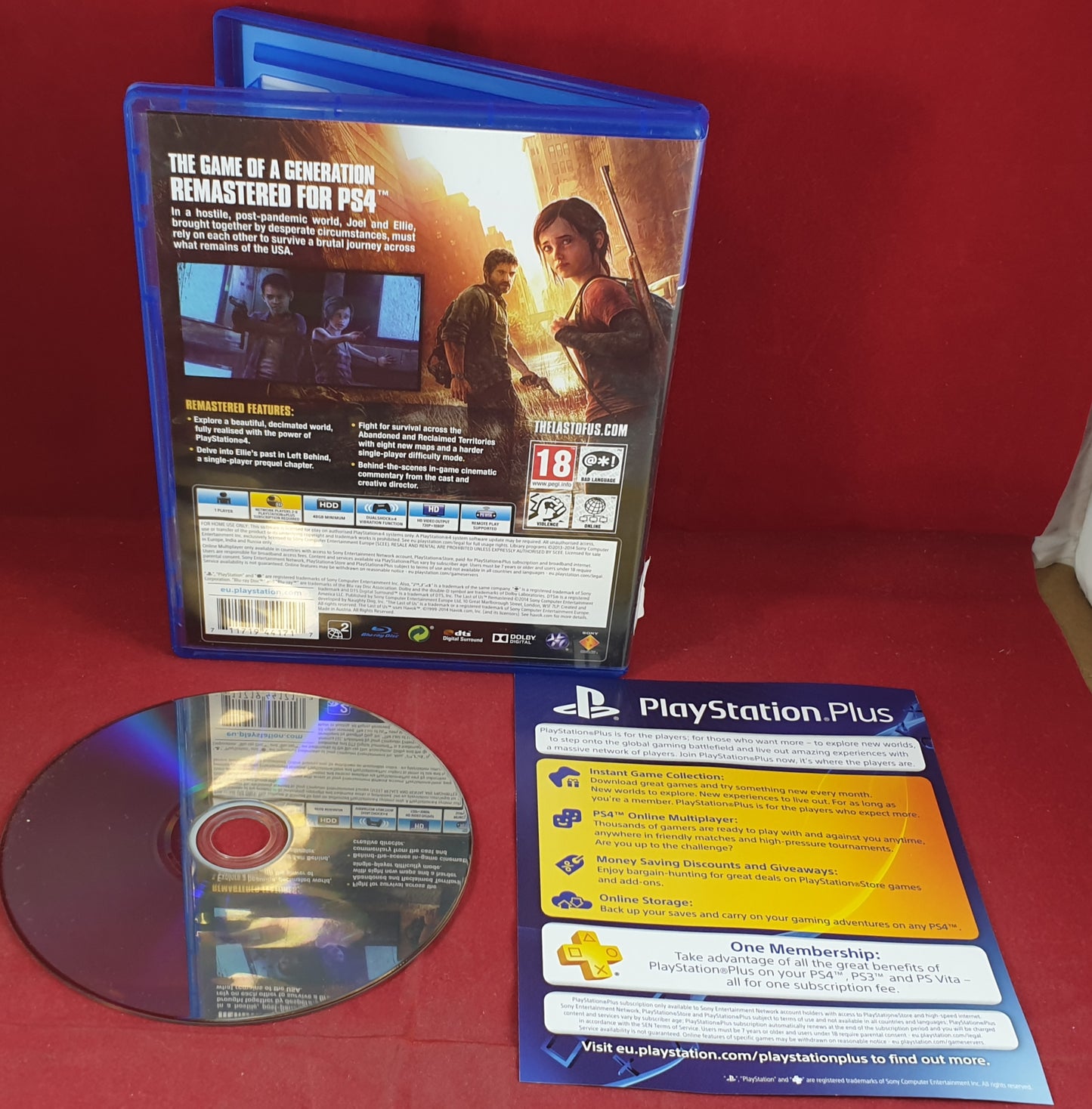 The Last of Us Remastered Sony Playstation 4 (PS4) Game