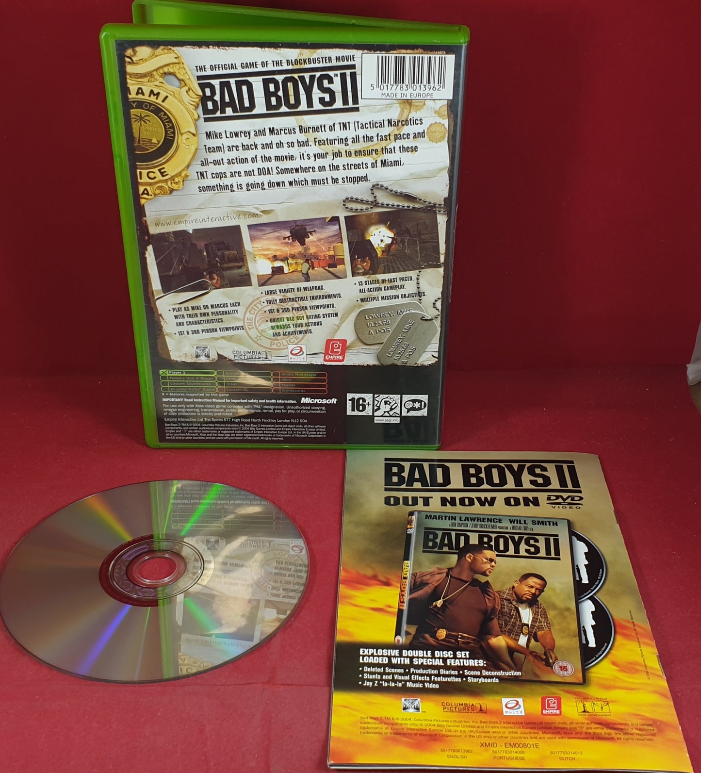 Bad Boys II Microsoft Xbox Game