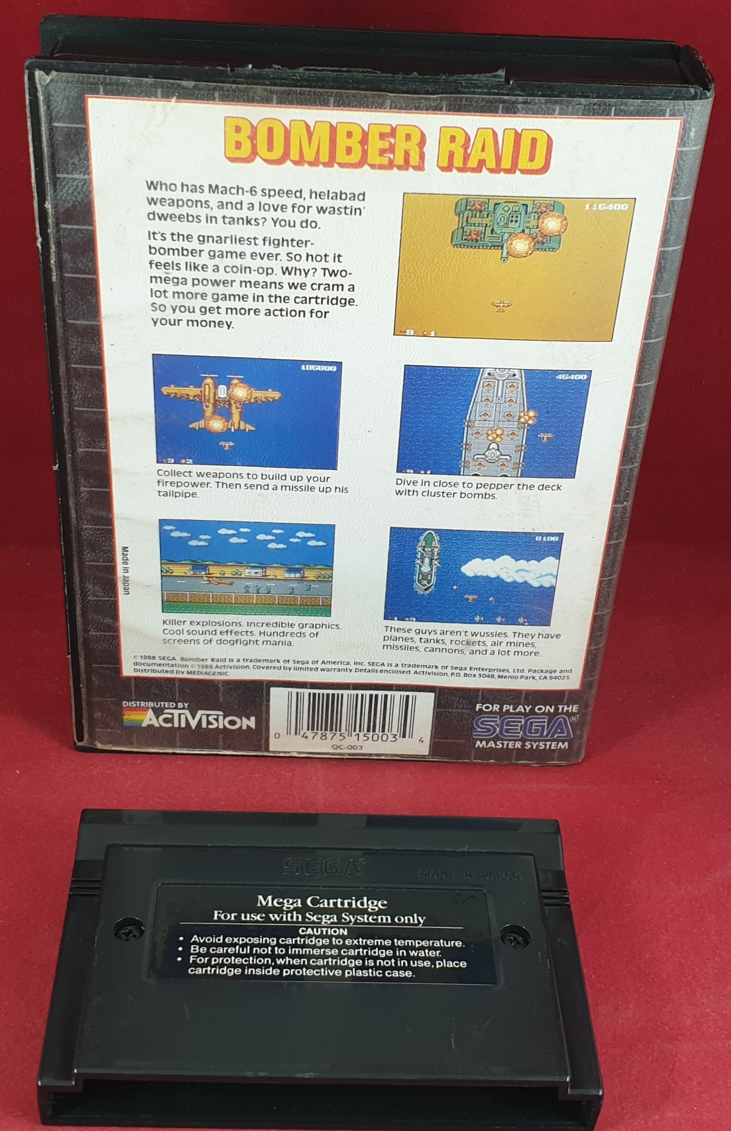 Bomber Raid Sega Master System Game