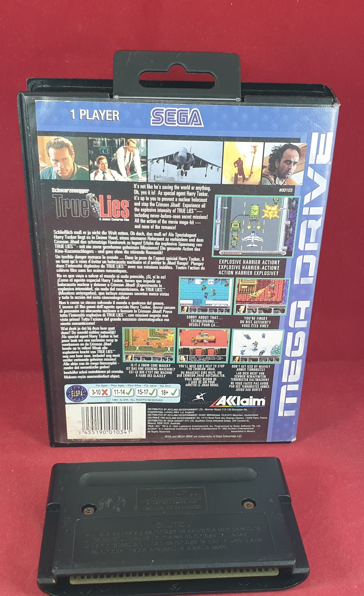 True Lies Sega Mega Drive RARE game