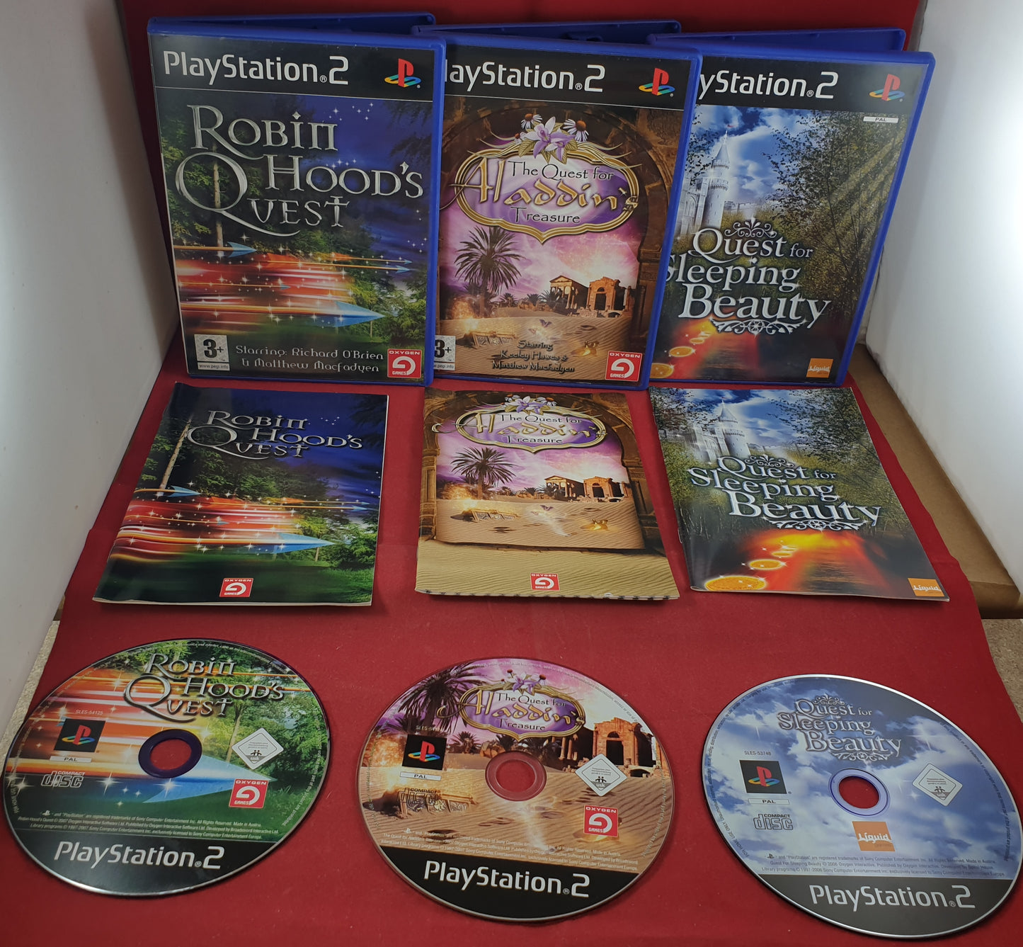 Quest for Sleeping Beauty, Robin Hood & Aladdin Sony PlayStation 2 (PS2) Game Bundle