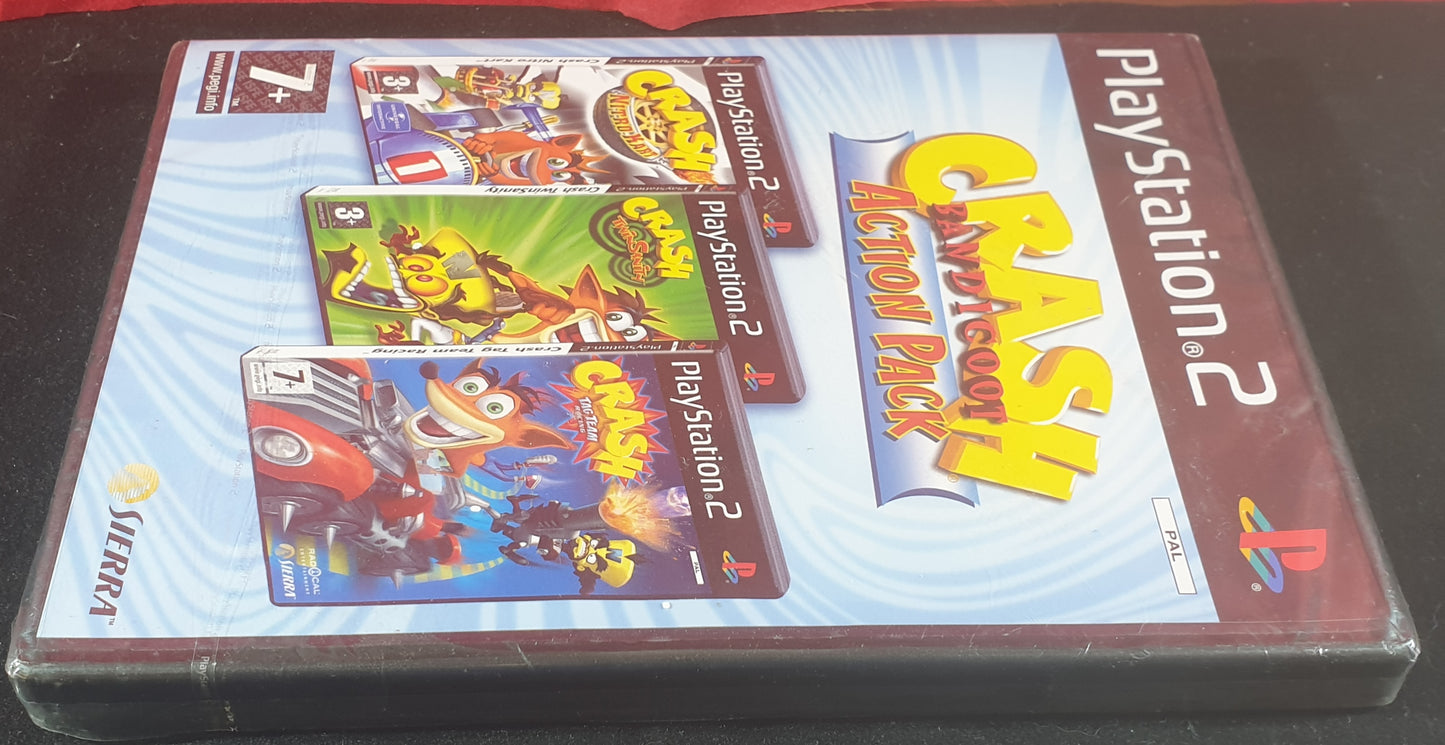 Brand New and Sealed Crash Bandicoot Action Pack Sony Playstation 2 (PS2) Game