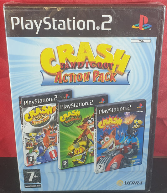 Brand New and Sealed Crash Bandicoot Action Pack Sony Playstation 2 (PS2) Game
