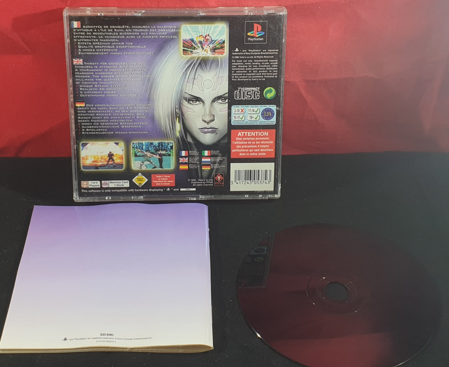 Evil Zone with Manual Sony Playstation 1 (PS1) RARE Game