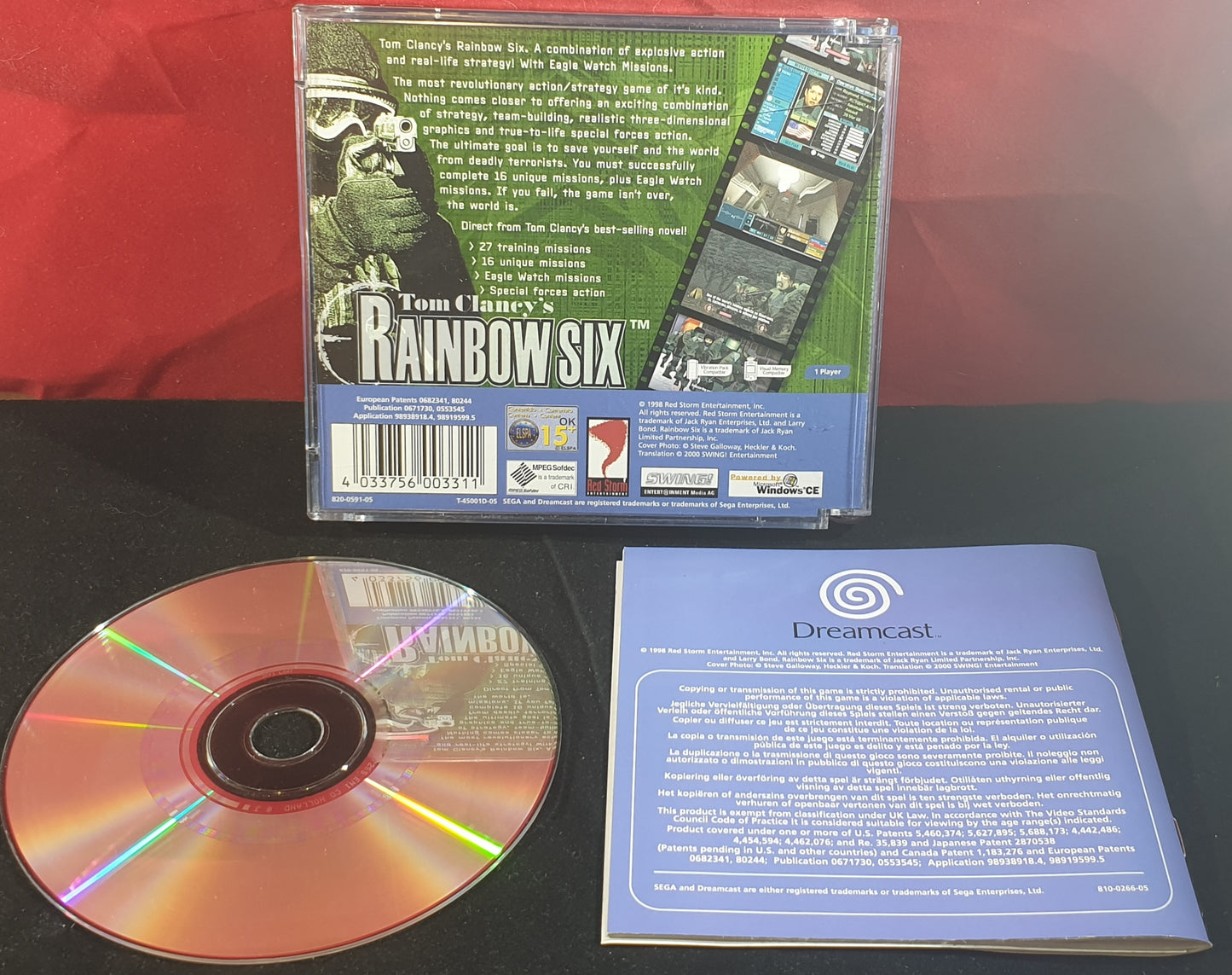 Tom Clancy's Rainbow Six Incl Eagle Watch Missions Sega Dreamcast Game
