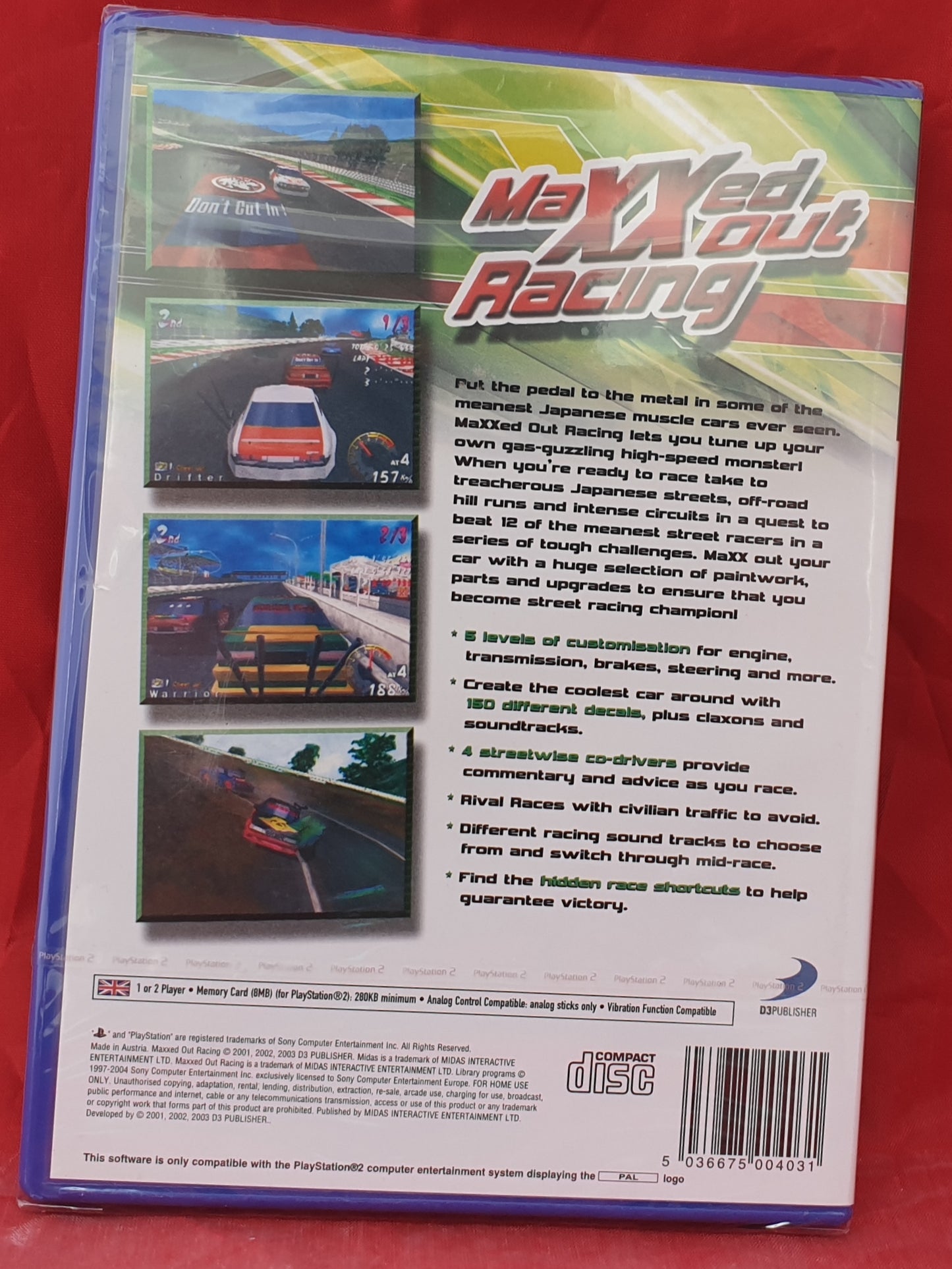 Brand New and Sealed  Maxxed out Racing Sony Playstation 2 (PS2) Game