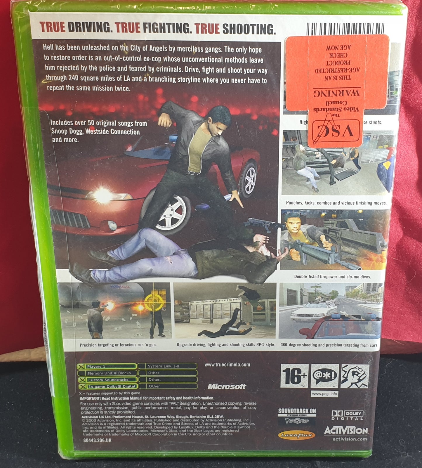 Brand New and Sealed True Crime Streets of LA Microsoft Xbox Game