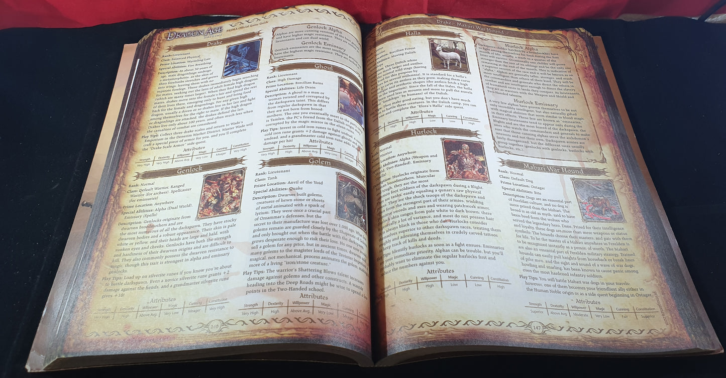 Dragon Age Origins Prima Official Guide Book