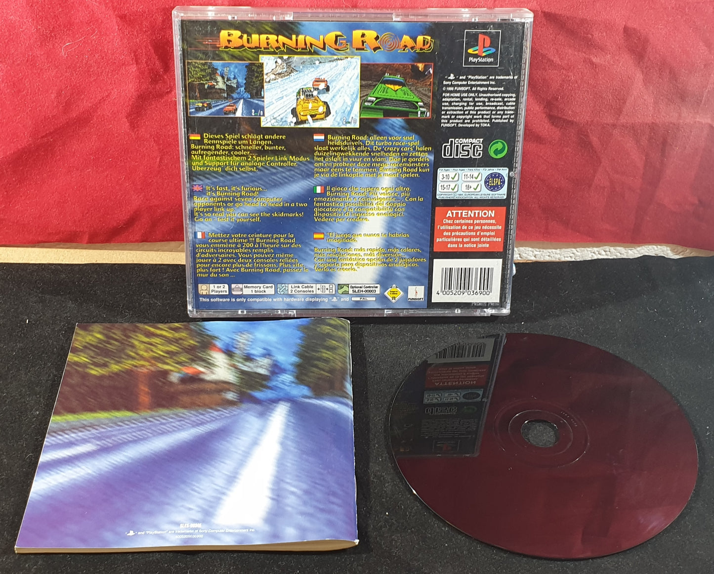 Burning Road Sony Playstation 1 (PS1) Game