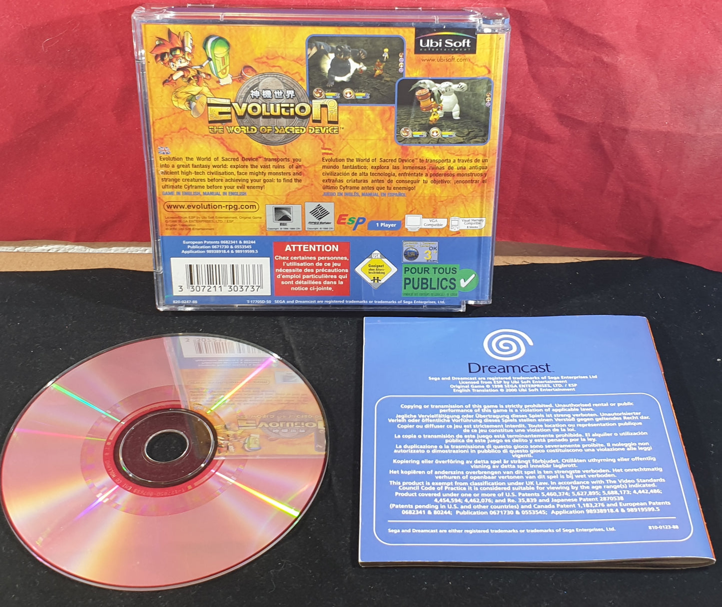 Evolution: The World of Sacred Device Sega Dreamcast Game