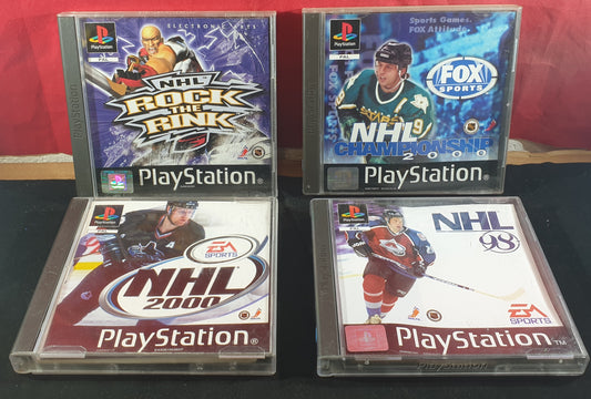 NHL X 4 Sony Playstation 1 (PS1) Game Bundle