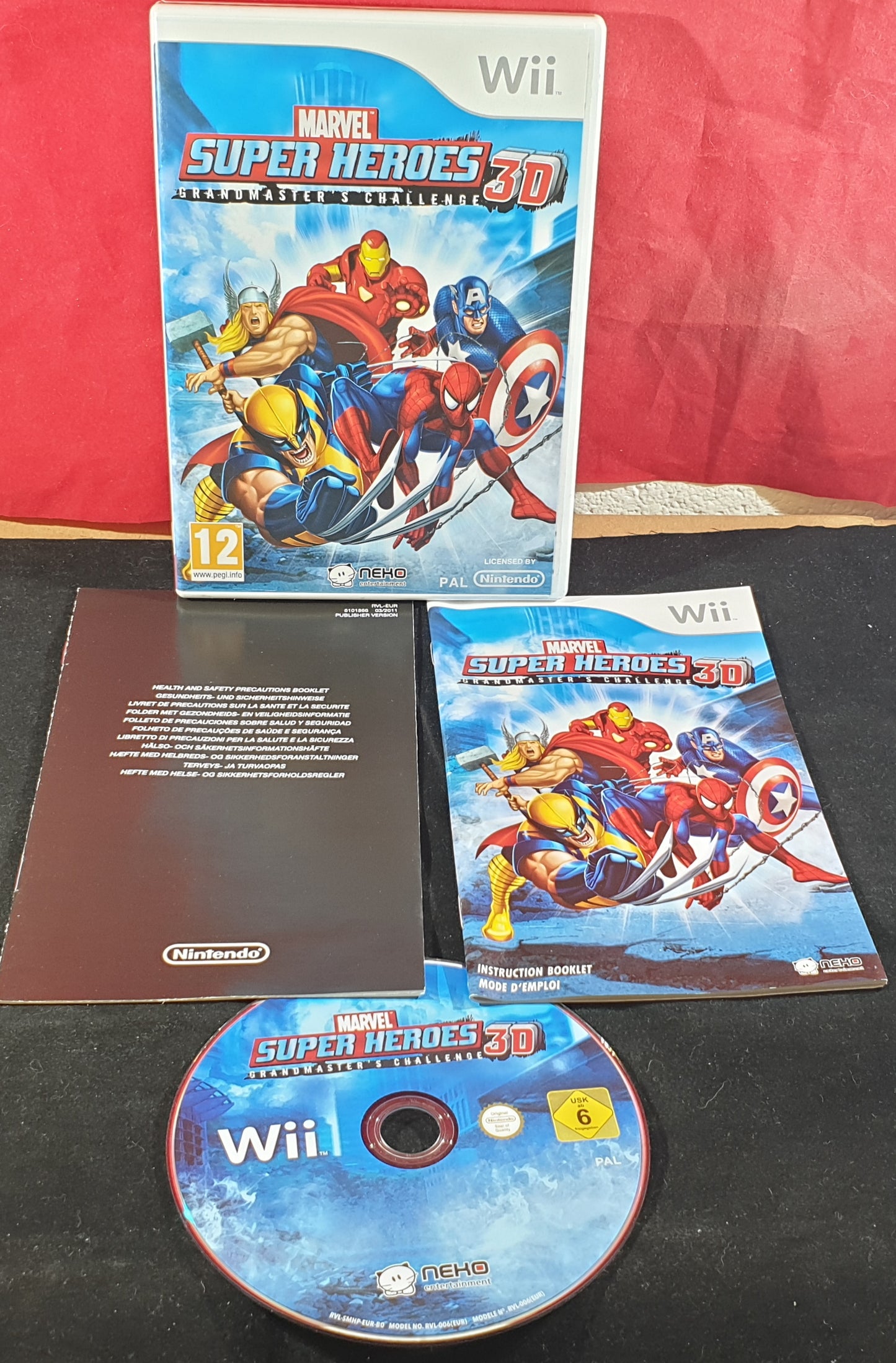Marvel Super Heroes 3D Grandmaster's Challenge Nintendo Wii Game