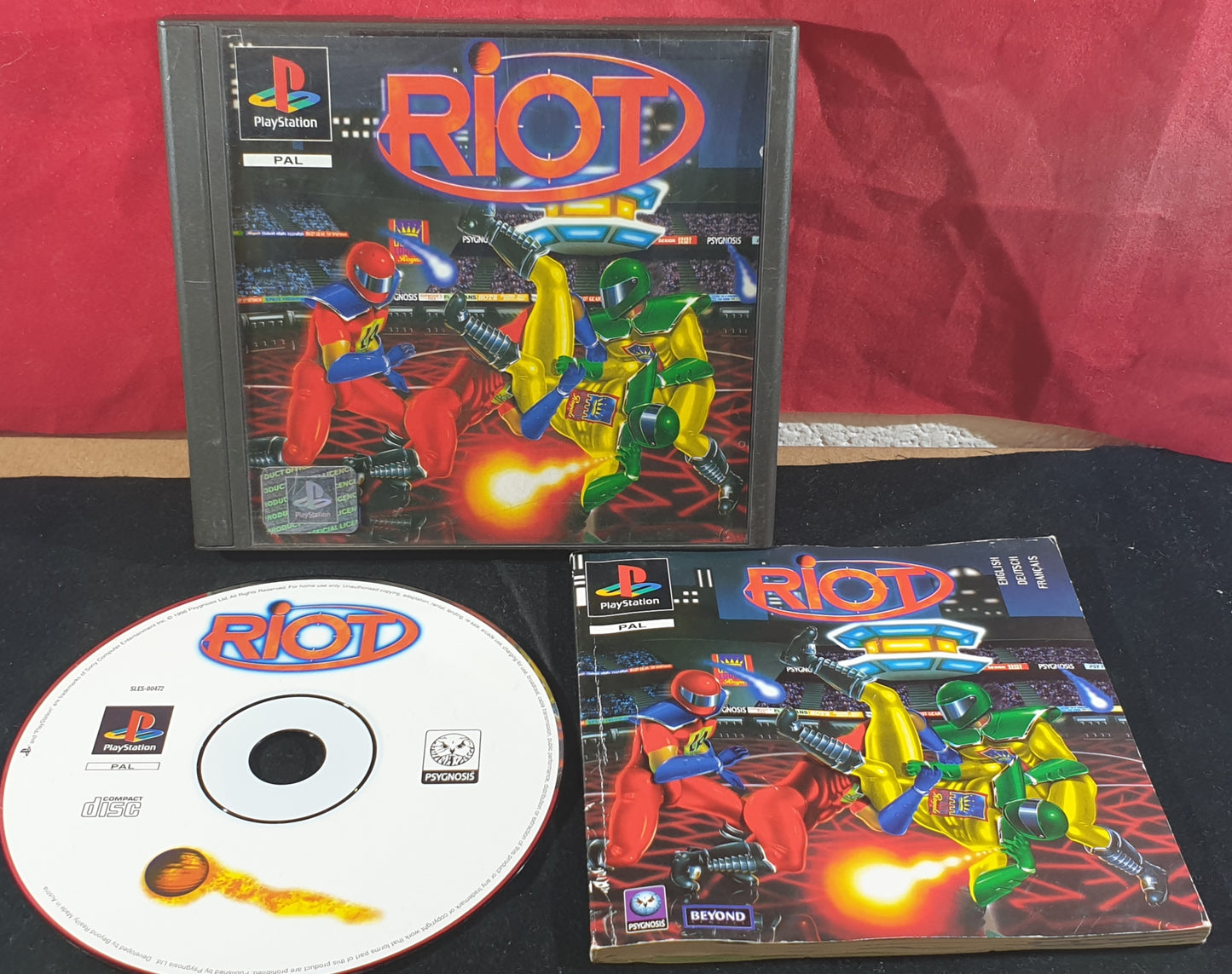 Riot AKA  Professional Underground League of Pain Sony Playstation 1 (PS1) Game