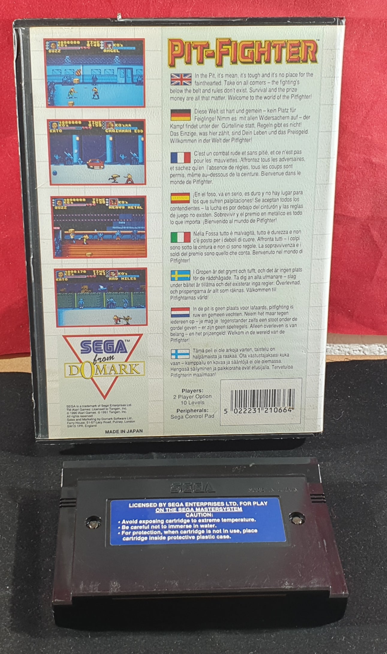 Pit-Fighter Sega Master System Game