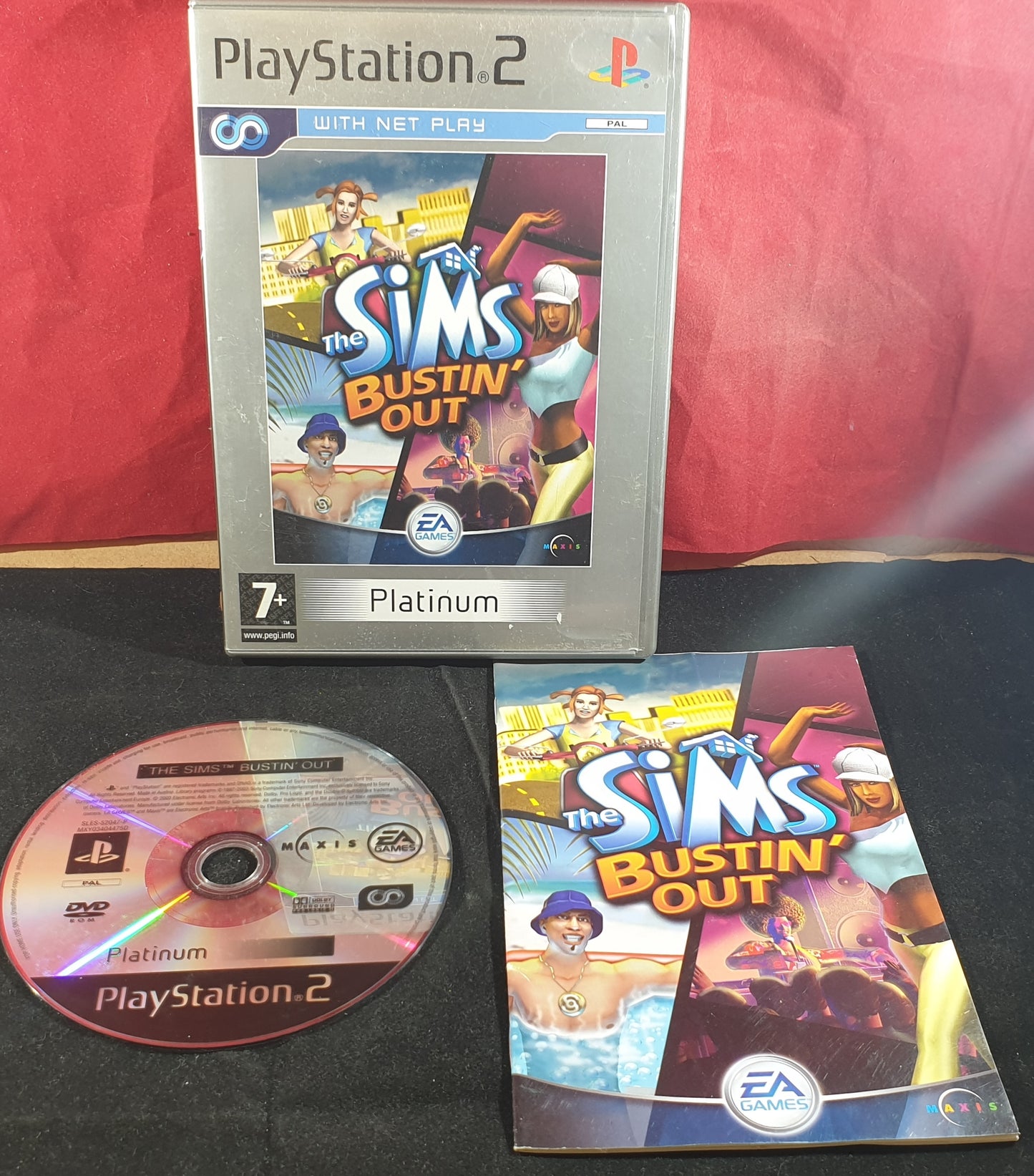The Sims Bustin' Out Platinum Sony Playstation 2 (PS2) Game