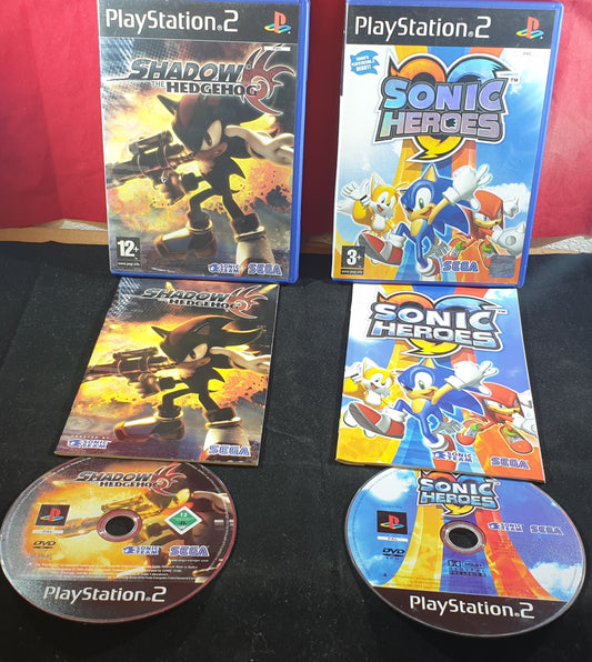 Sonic Heroes & Shadow the Hedgehog Sony Playstation 2 (PS2) Game Bundle