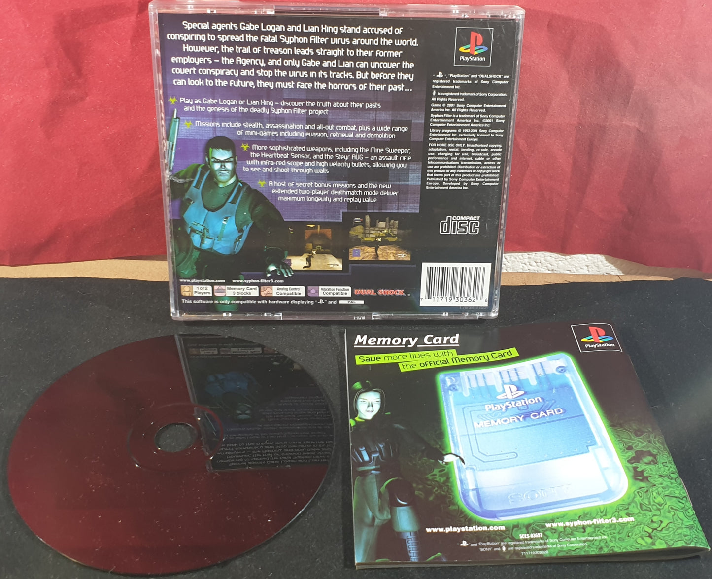 Syphon Filter 3 Black Label Sony Playstation 1 (PS1) Game