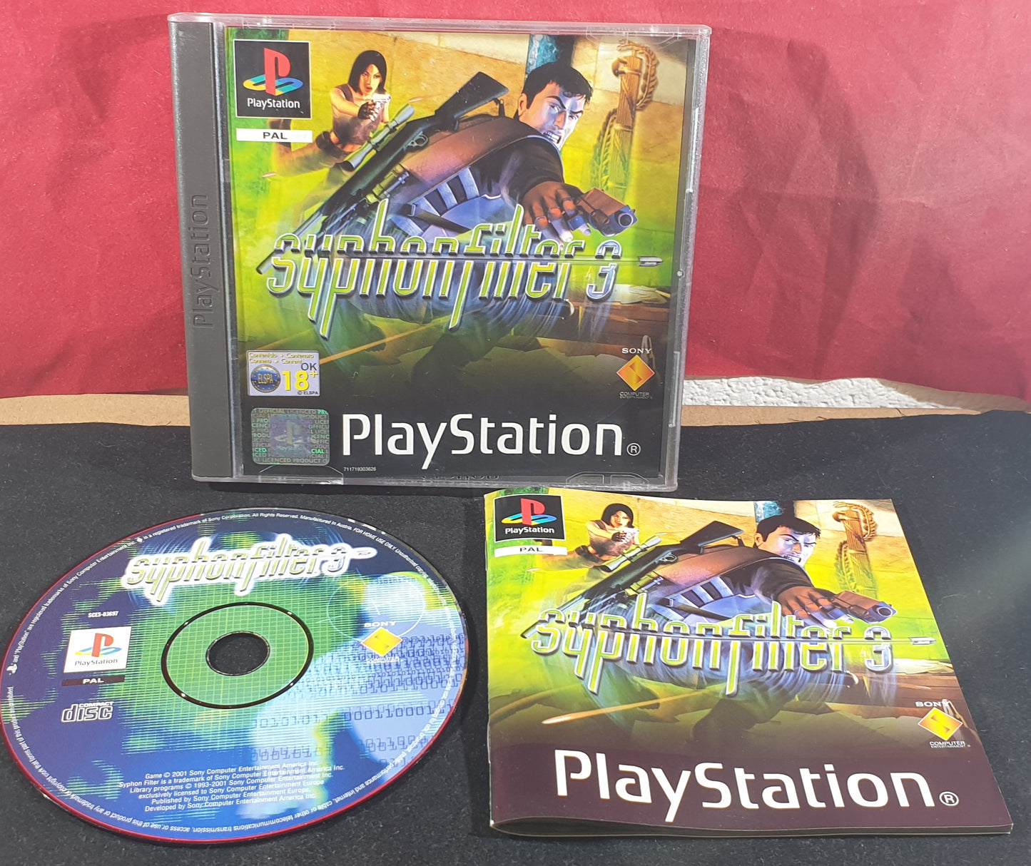 Syphon Filter 3 Black Label Sony Playstation 1 (PS1) Game