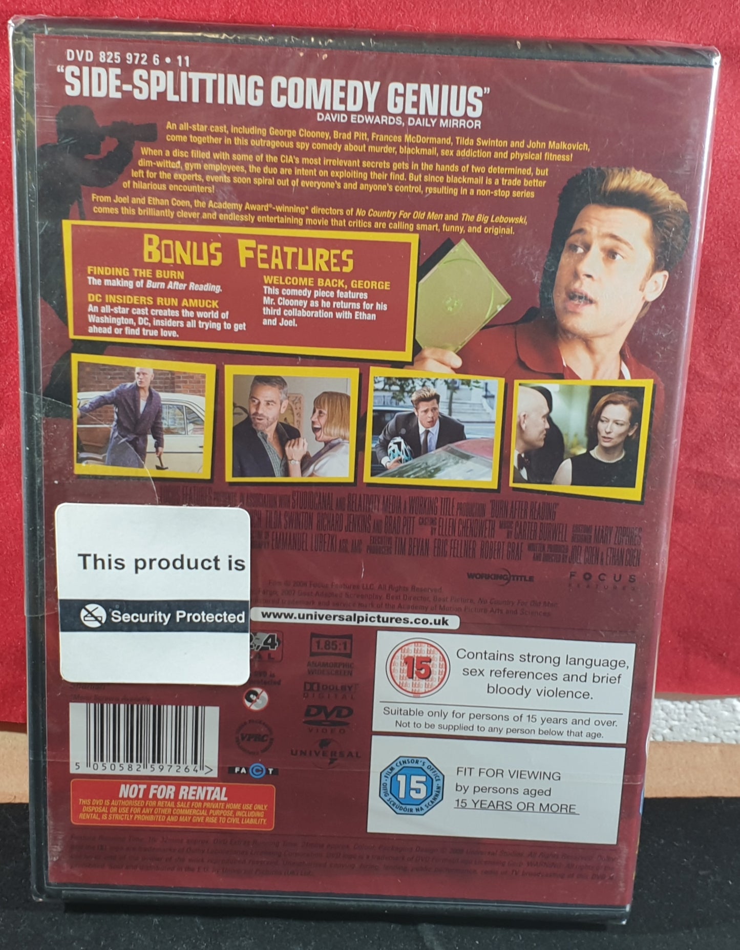 Brand New and Sealed Burn After Reading DVD