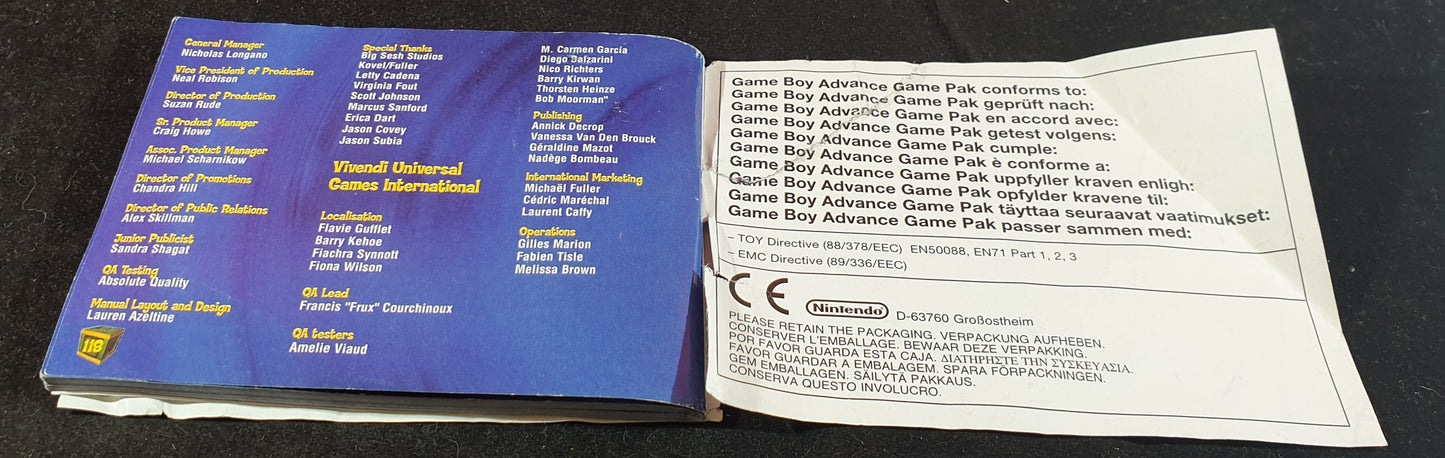 Crash Bandicoot 2 N-Tranced Nintendo Game Boy Advance Game