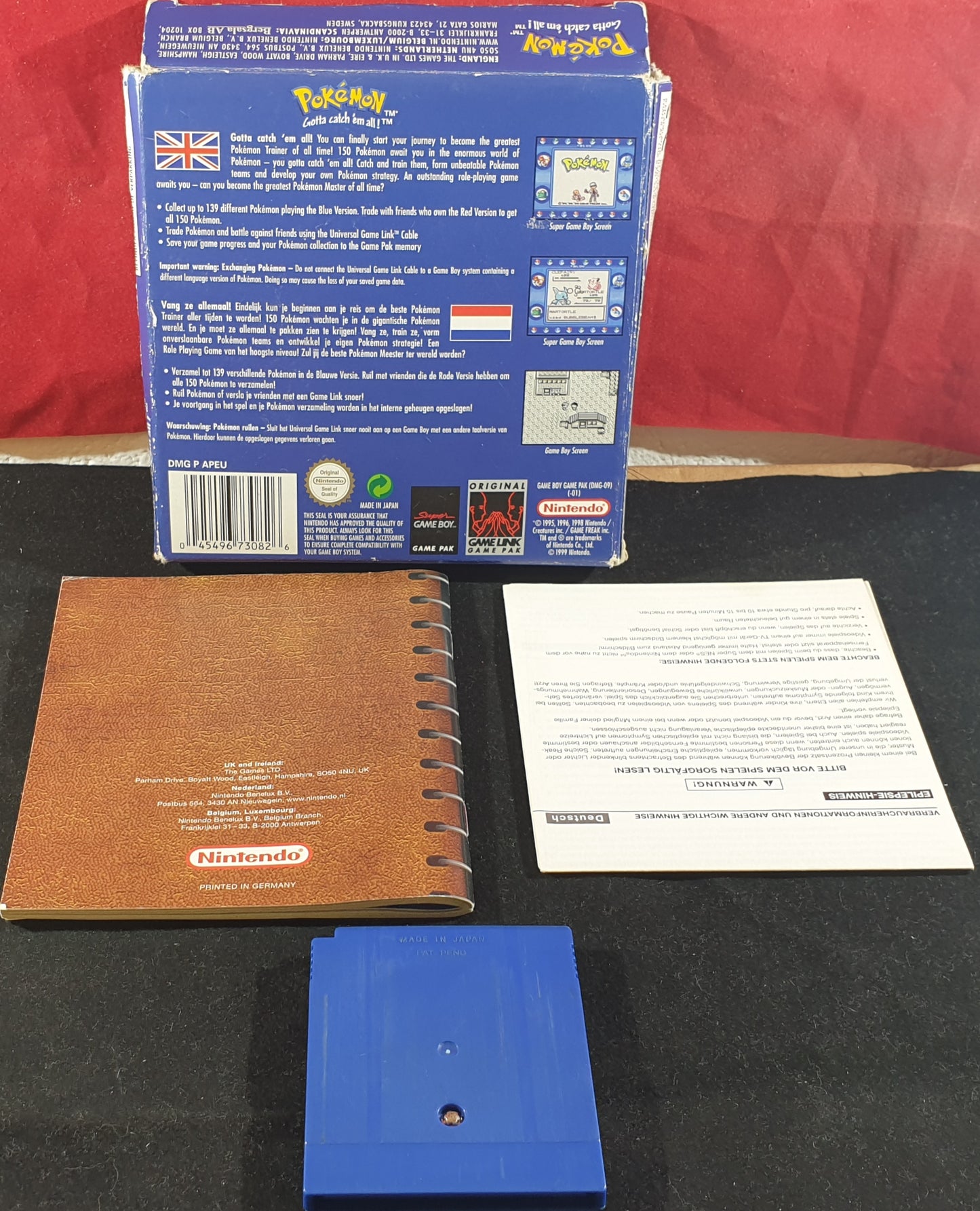 Pokemon Blue Nintendo Game Boy Game