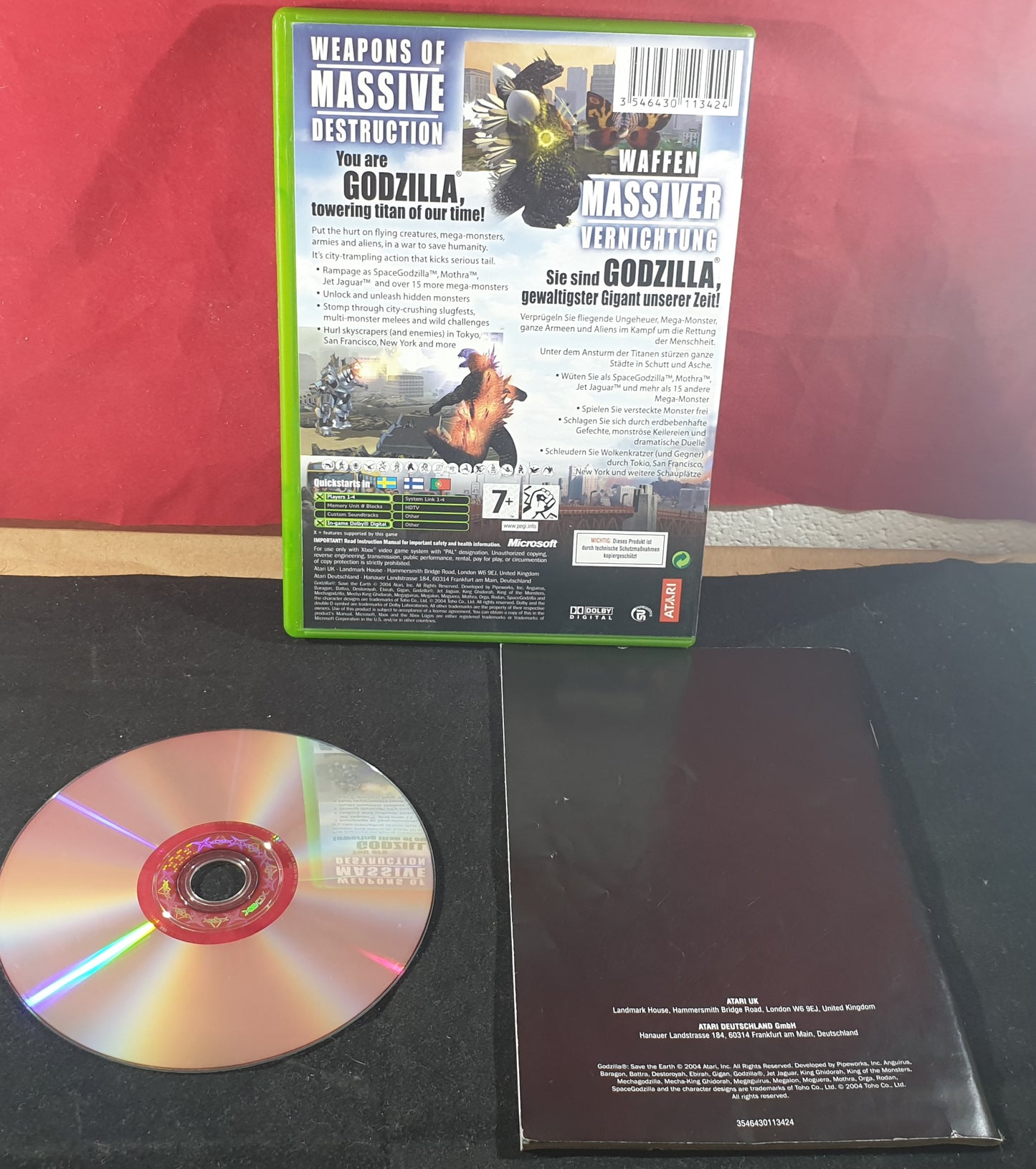Godzilla Save the Earth Microsoft Xbox Game