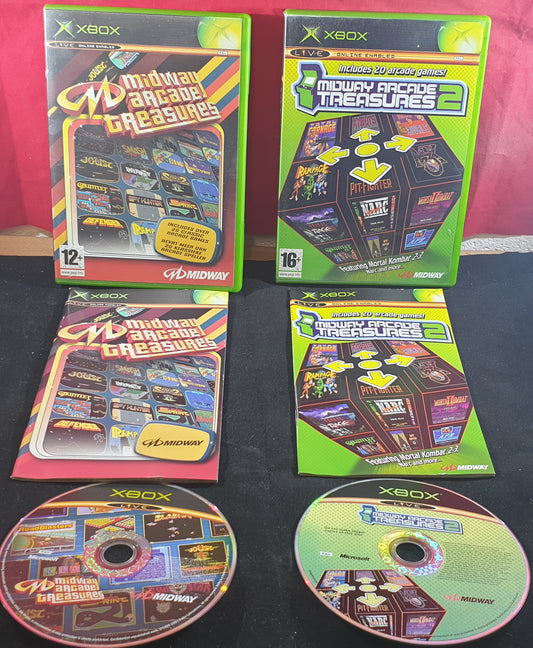 Midway Arcade Treasures 1 & 2 Microsoft Xbox Game Bundle
