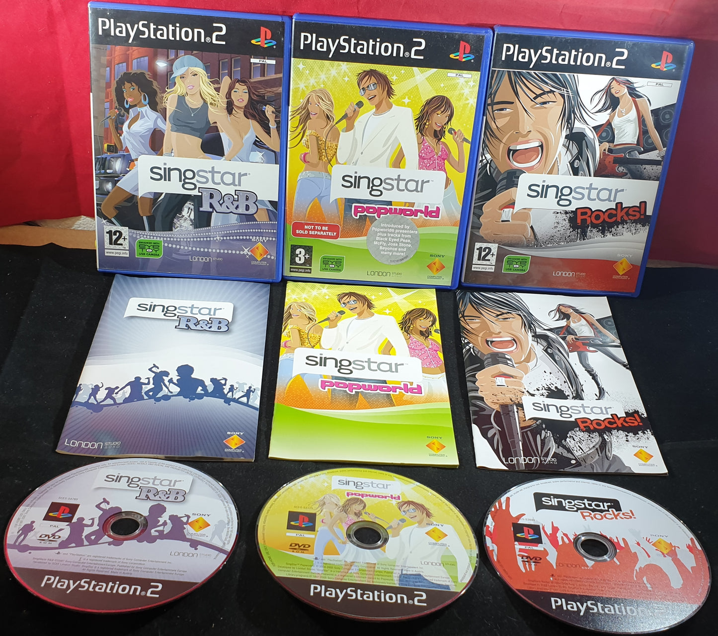 SingStar R&B, Rocks & Popworld Sony Playstation 2 (PS2) Game Bundle