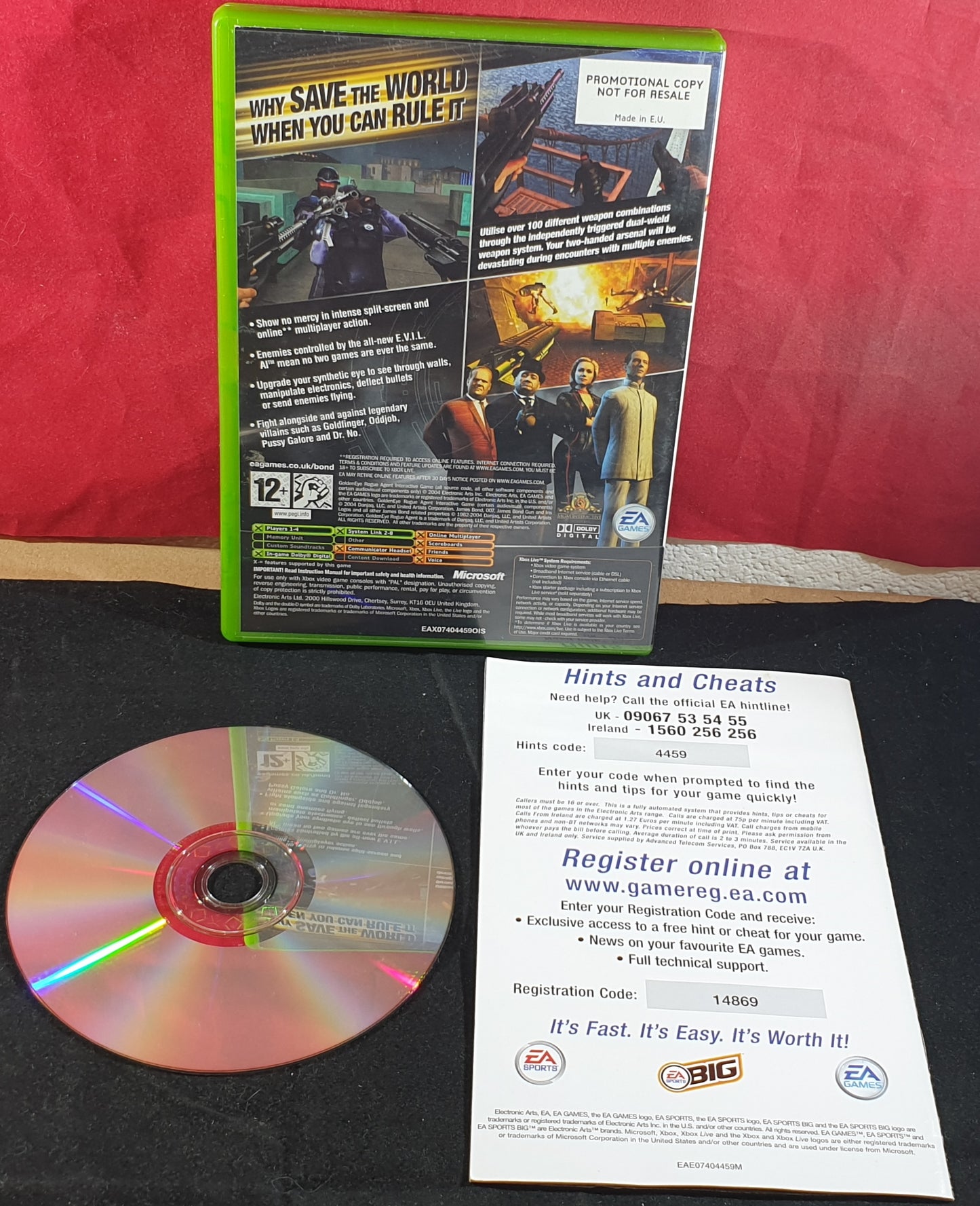 GoldenEye Rogue Agent Promotional Copy Microsoft Xbox Game