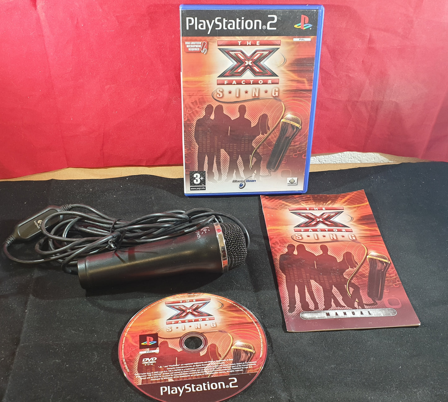 The X Factor Sing with Logitech Microphone Sony Playstation 2 (PS2) Game & Accessory