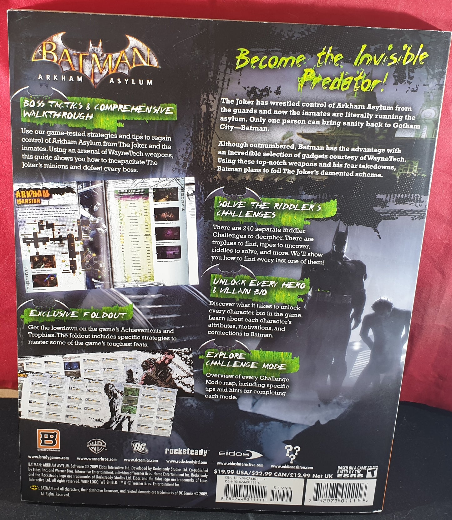 Batman Arkham Asylum Strategy Guide Book