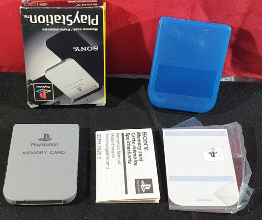Boxed Official Sony Playstation 1 Memory card (PS1) SCPH 1020 E Accessory
