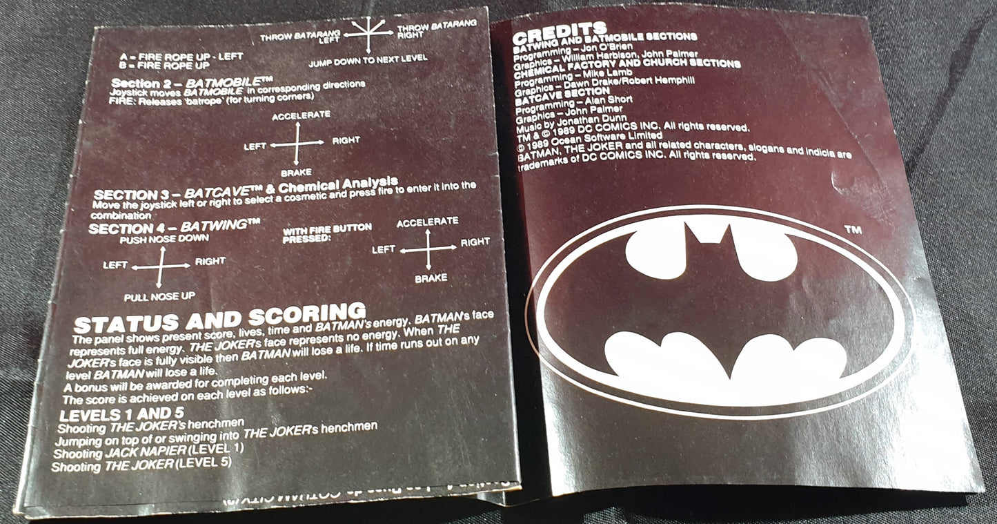Batman the Movie Disc and Manual Only Amiga Game