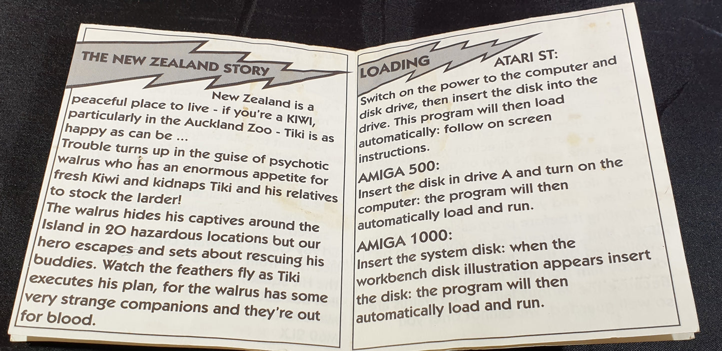 The New Zealand Story Disc and Manual Only Amiga Game