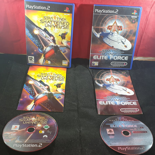 Star Trek Elite Force & Shattered Universe Sony Playstation 2 (PS2) Game Bundle
