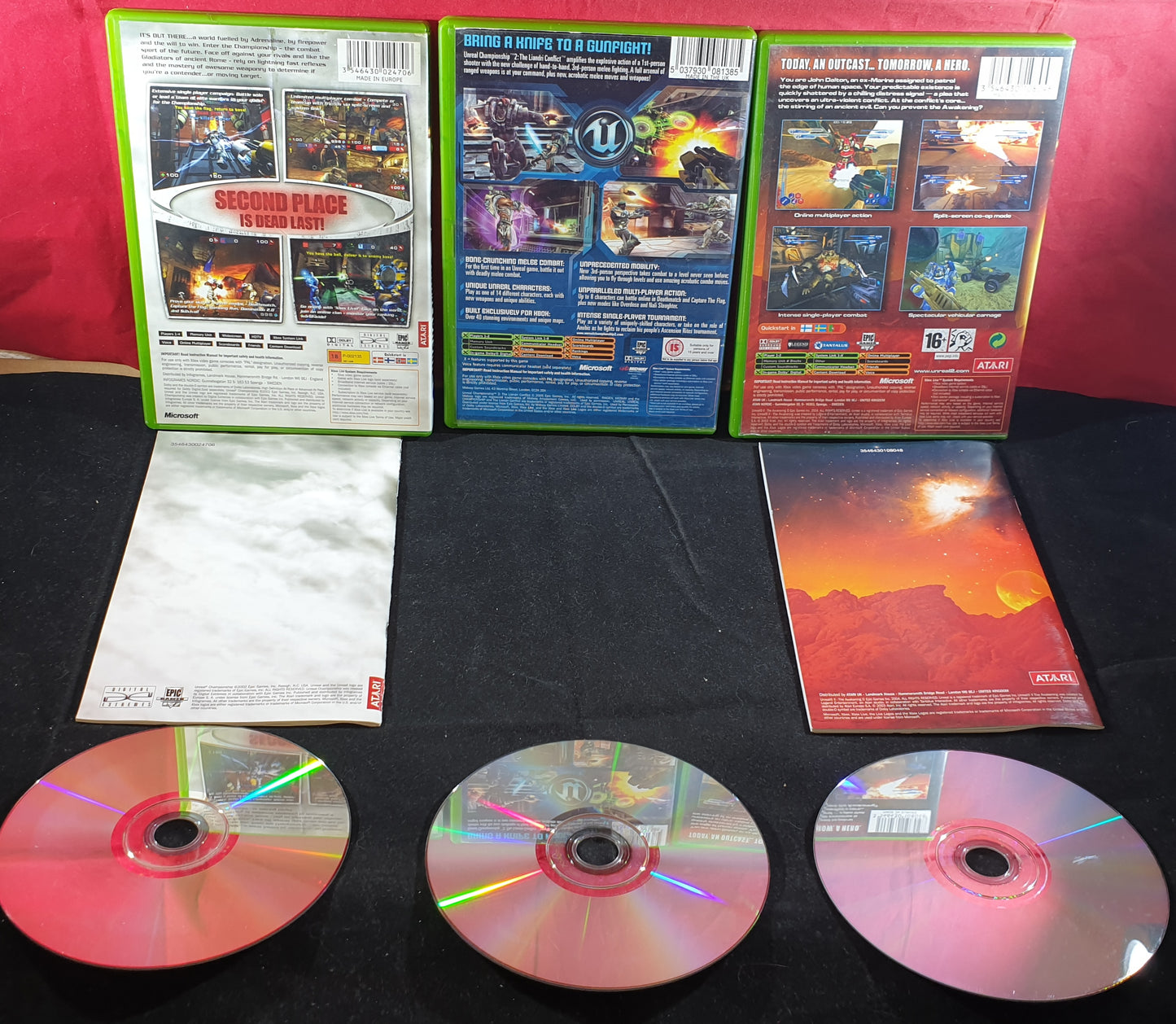 Unreal Championship 1, 2 & Unreal II the Awakening Microsoft Xbox Game Bundle