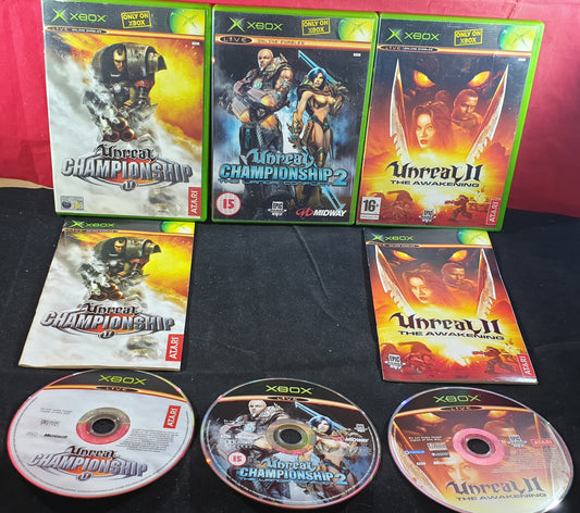 Unreal Championship 1, 2 & Unreal II the Awakening Microsoft Xbox Game Bundle