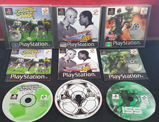 International Superstar Soccer Pro, ISS Pro 98 & ISS Evolution Sony Playstation 1 (PS1) Game Bundle