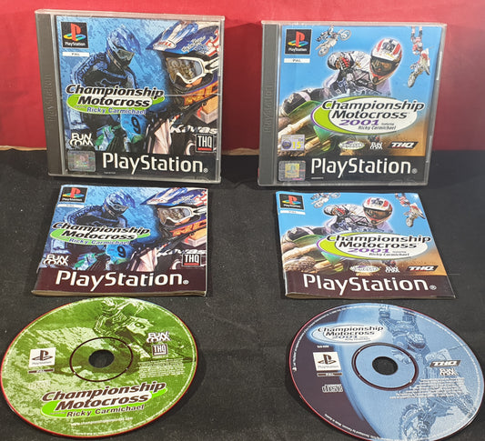 Championship Motocross & Championship Motocross 2001 Sony Playstation 1 (PS1) Game Bundle