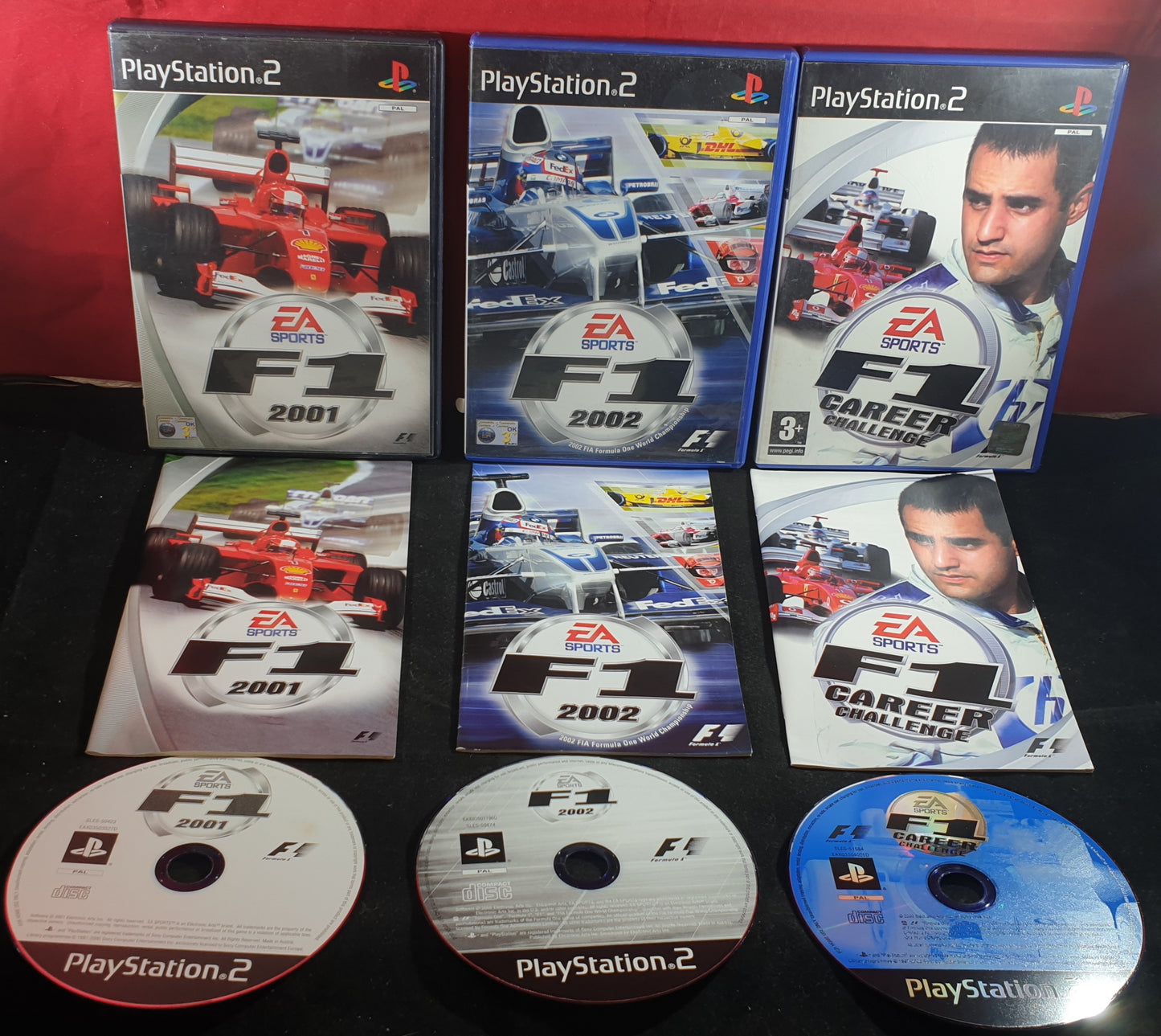 F1 2001, 2002 & Career Challenge Sony Playstation 2 (PS2) Game Bundle