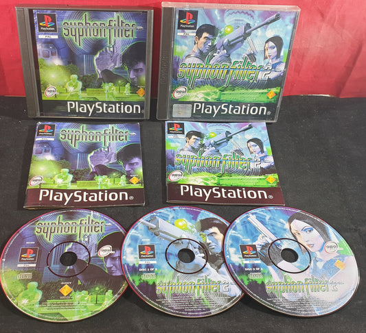 Syphon Filter 1 & 2 Sony Playstation 1 (PS1) Game Bundle