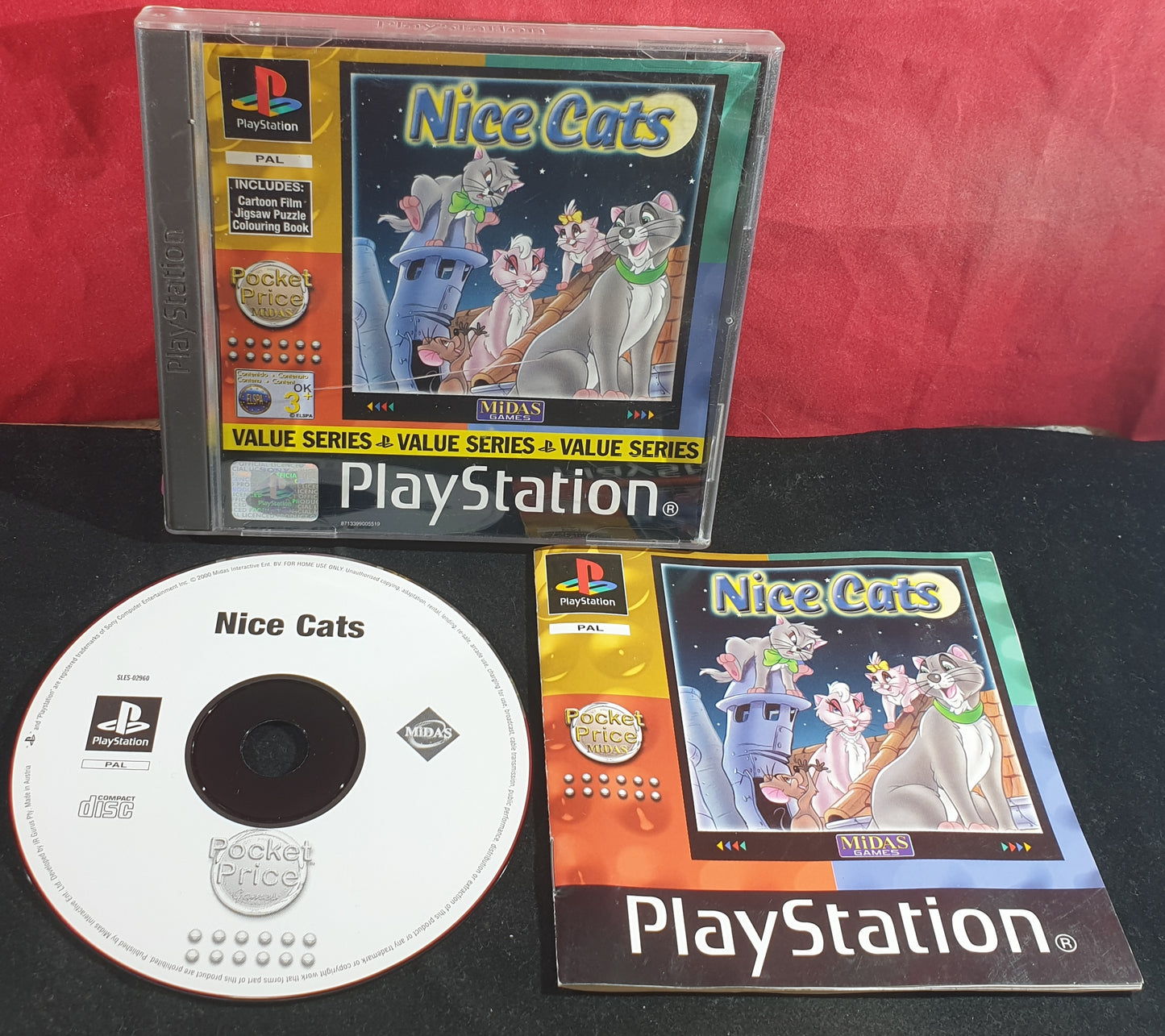 Nice Cats Sony Playstation 1 (PS1) Game (Non English Manual & Inlay)