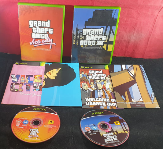 Grand Theft Auto III & Vice City with Maps Microsoft Xbox Game Bundle