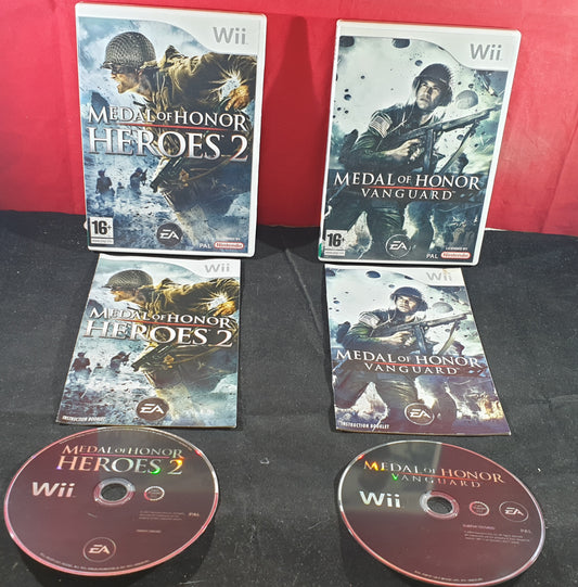 Medal of Honor Heroes 2 & Vanguard Nintendo Wii Game Bundle