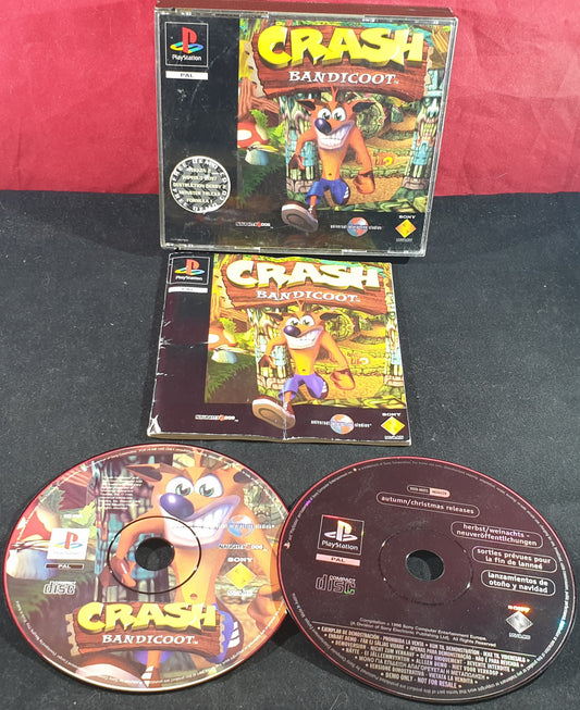 Crash Bandicoot with Demo Sony Playstation 1 (PS1) Big Box Game