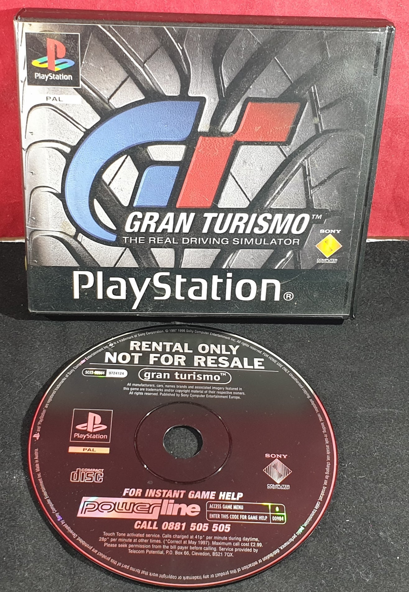 Gran Turismo RARE Ex Rental Sony Playstation 1 (PS1) Game