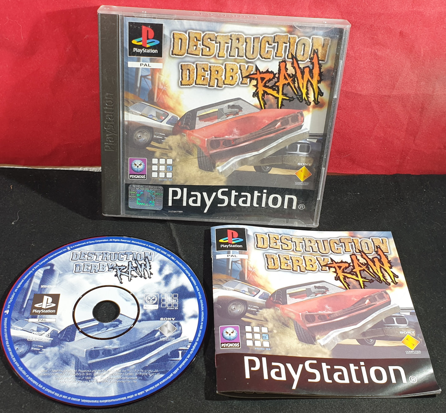 Destruction Derby Raw Black Label Sony Playstation 1 (PS1) Game