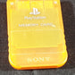 Official Playstation 1 (PS1) Crystal Dark Yellow Memory Card Accessory